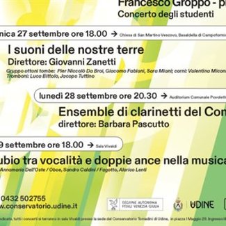 Gli appuntamenti del Conservatorio - settembre
